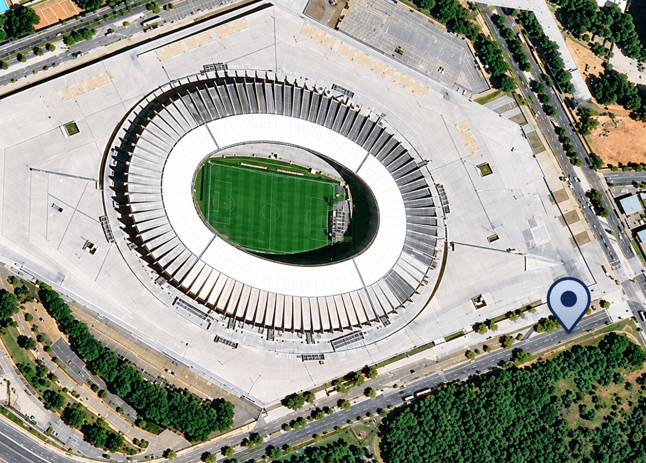 Official shuttle drop-off point at Mineirão